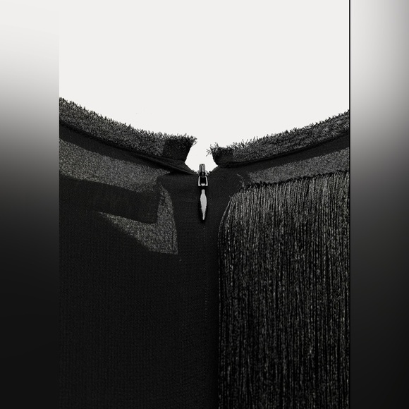 Zara FRINGE MIDI DRESS ZW COLLECTION - Picture 6 of 7